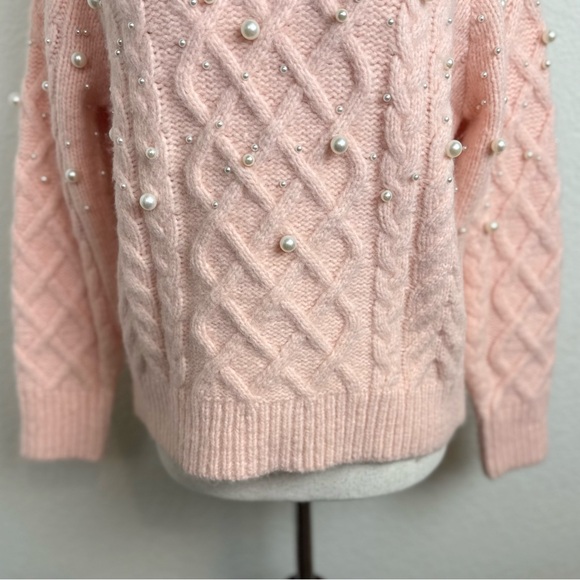 Carbon38 Pearl Embellished Sweater - Rose Cloud - Picture 6 of 13